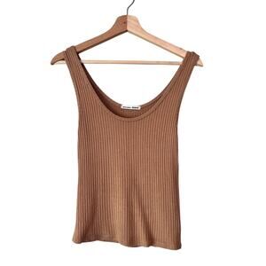 Chic Ribbed Brown Reformation Shani Tank Top XS
